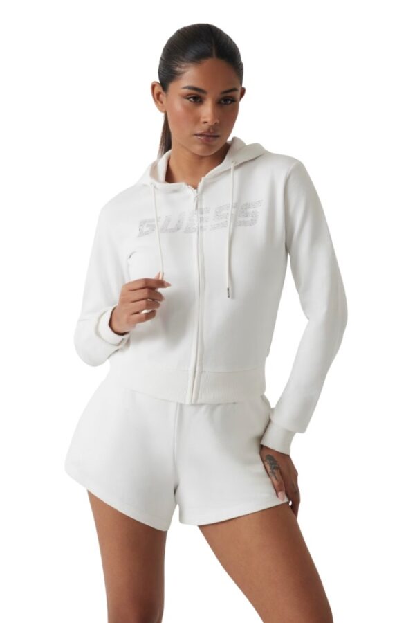 GUESS Biała damska bluza z cyrkoniami Primula