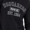 DSQUARED2 Czarna bluza męska z logo phys ed