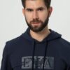 EMPORIO ARMANI Granatowa męska bluza z kapturem i logo
