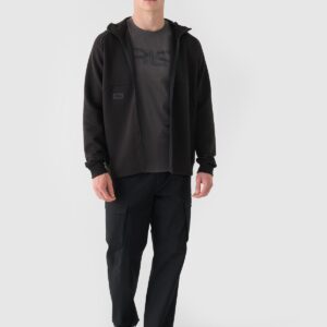 4F Bluza dresowa rozpinana z kapturem męska 4F x Robert Lewandowski - czarna