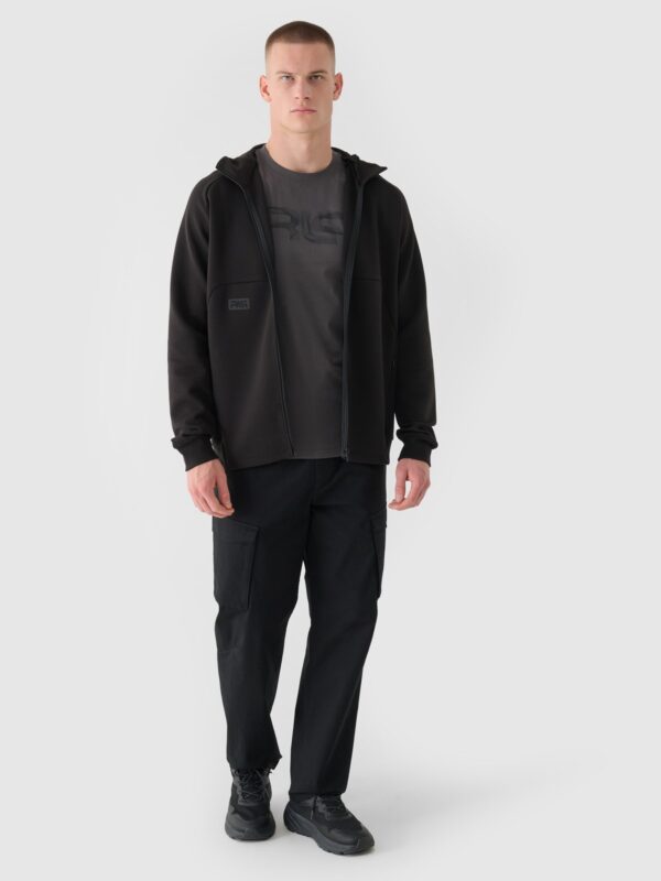 4F Bluza dresowa rozpinana z kapturem męska 4F x Robert Lewandowski - czarna