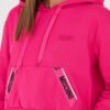 MOSCHINO Różowa damska bluza z kapturem i lampasami