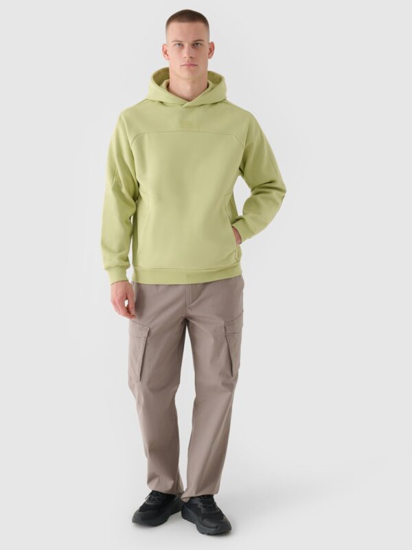 4F Bluza dresowa nierozpinana z kapturem męska 4F x Robert Lewandowski - zielona