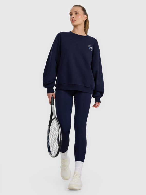 4F Bluza dresowa nierozpinana bez kaptura damska - granatowa