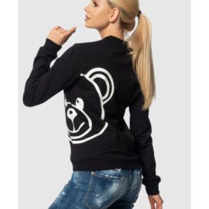 MOSCHINO Czarna bluza damska na zamek