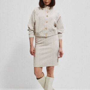 988e845c63410d8b34a1627b95af68e4532c3f10 Spódnica z warkoczowym tłoczeniem beżowa