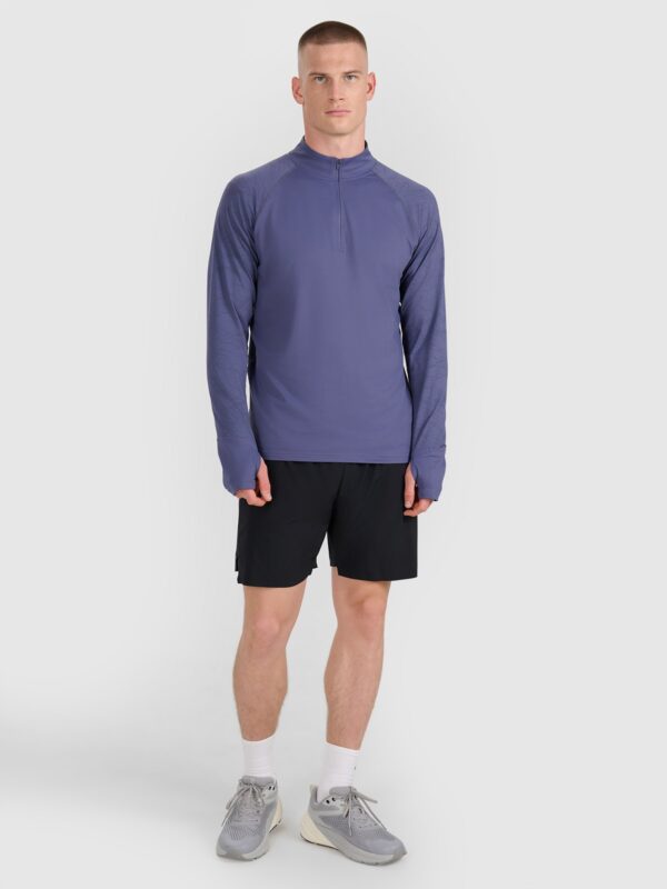 4F Bluza do biegania regular szybkoschnąca męska - granatowa