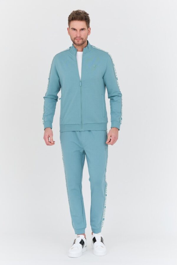 GUESS Turkusowa męska bluza Full Zip