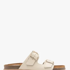 Kremowe klapki damskie