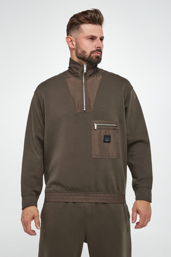 9bb1cd1afb588f0fcb4856b9a076c066159728b9 Bluza męska ze stójką ARMANI EXCHANGE