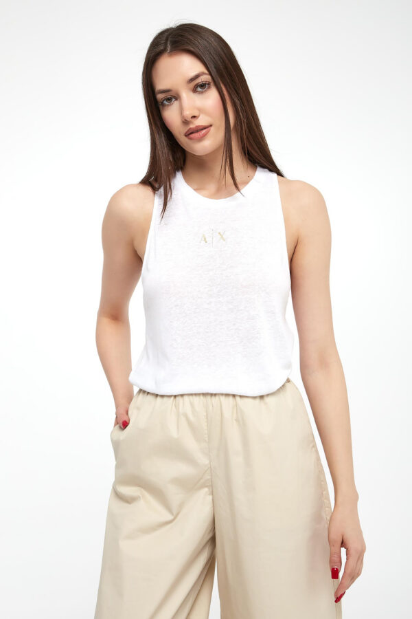 Top damski z lnem ARMANI EXCHANGE
