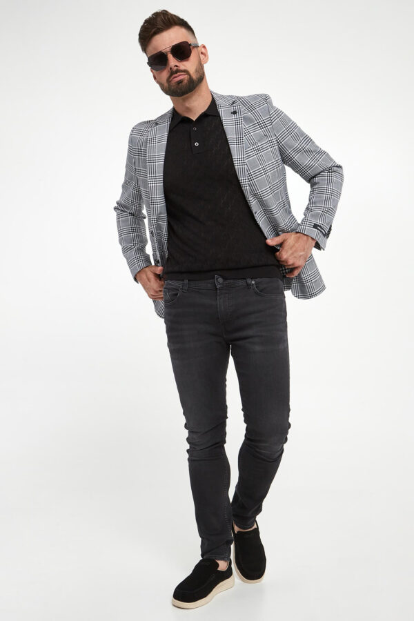 Marynarka męska w kratę KARL LAGERFELD