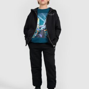 4F Bluza dresowa rozpinana z kapturem chłopięca - czarna 134 (8-9 lat)