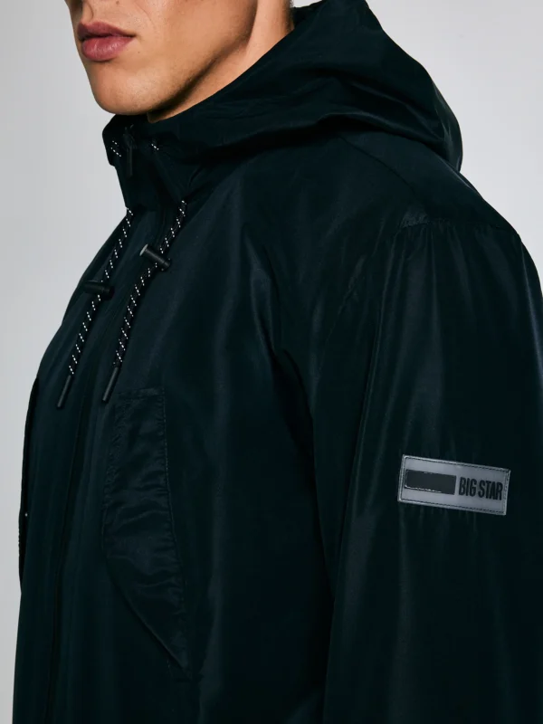 Płaszcz męski przeciwdeszczowy czarny Ract 906