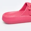 Klapki damskie z ozdobną klamrą różowe RR274A583 602