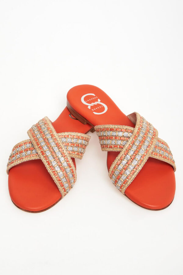 Klapki damskie skórzane CESARE CASADEI