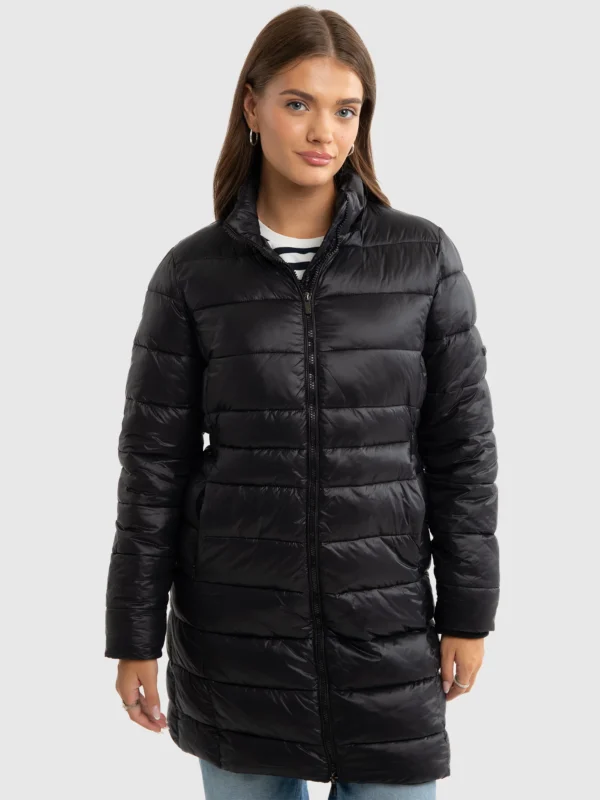 Płaszcz dziewczęcy pikowany czarny Liwia 906