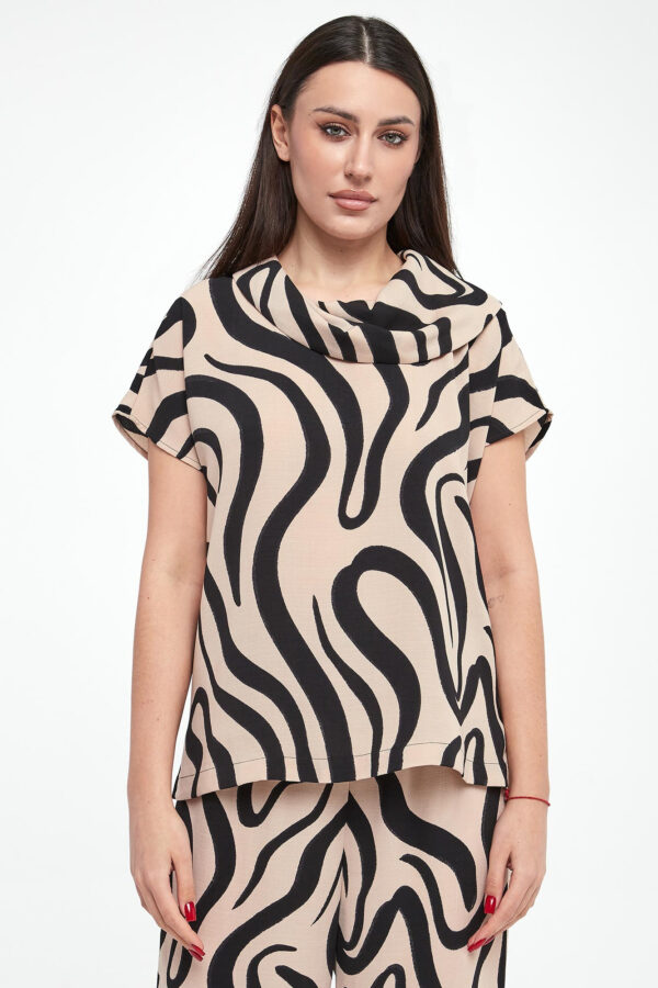 Bluzka damska we wzór JOSEPH RIBKOFF