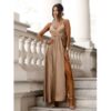 a32bc441d49e5d9394e81dd391ed73bef62b11c0_250x250 Satynowa sukienka maxi na ramiączkach ARIJA - beżowa
