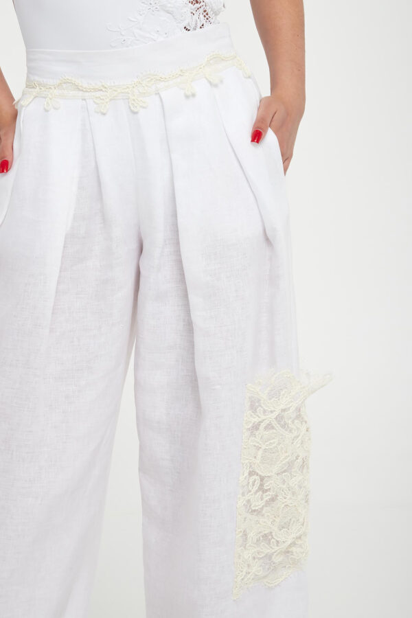 Spodnie damskie lniane ERMANNO SCERVINO LIFE