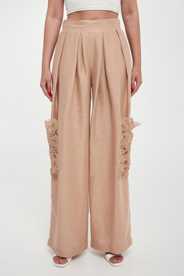 Spodnie damskie lniane ERMANNO SCERVINO LIFE