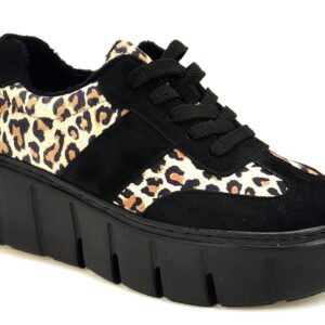 Czarne skórzane ocieplane półbuty damskie Vinceza 66841