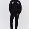 PALM ANGELS Czarna bluza męska z białym printem