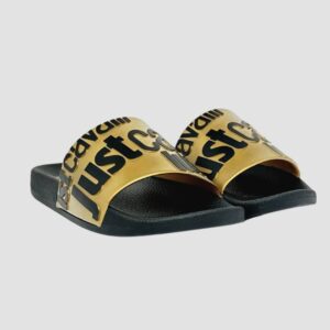 JUST CAVALLI Сzarne klapki Fondo Pool DIS. 1