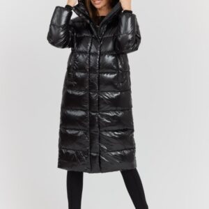 HETREGO Czarny damski płaszcz puchowy Tara Woman Oversized Quilted Coat, Rozmiar 38 EU - 42 IT