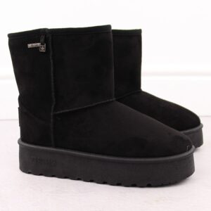 Wodoodporne śniegowce damskie mukluki czarne Big Star OO274898