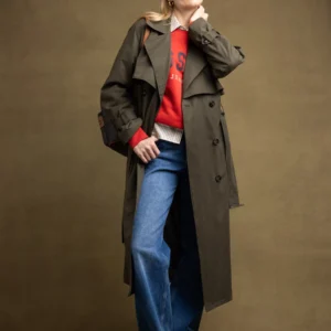 Płaszcz damski trencz khaki Sigreena 303