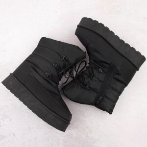 Śniegowce damskie na platformie czarne Big Star OO274884