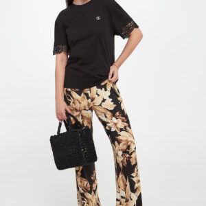 T-shirt damski z koronką TWINSET