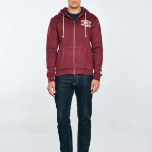 Bluza męska rozpinana z kapturem z kolekcji Authentic bordowa Karol 604