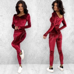 Komplet velvet 509-1 wine