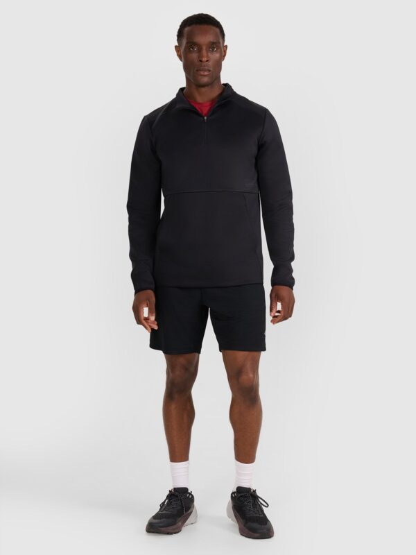 4F Bluza treningowa regular szybkoschnąca męska - czarna