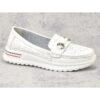 Białe skórzane półbuty Vinceza 95331