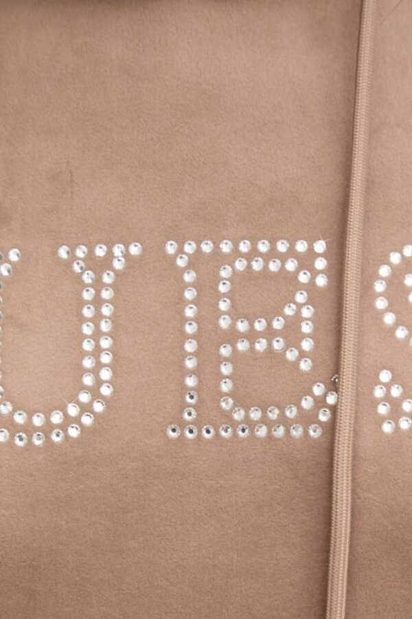 GUESS Brązowa welurowa damska bluza Couture