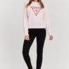 GUESS Różowa damska bluza z dużym logo Original Fleece