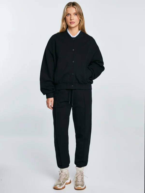 Bluza damska bomber czarna Pixelina 906