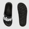 ALEXANDER MCQUEEN Czarne klapki męskie z białym logo