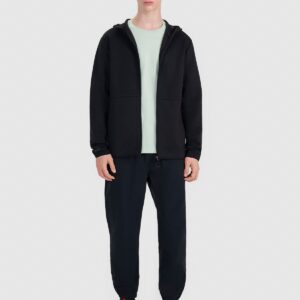 4F Bluza dresowa rozpinana z kapturem męska - czarna