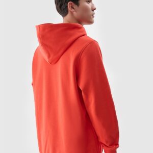 4F Bluza dresowa nierozpinana z kapturem męska - czerwona