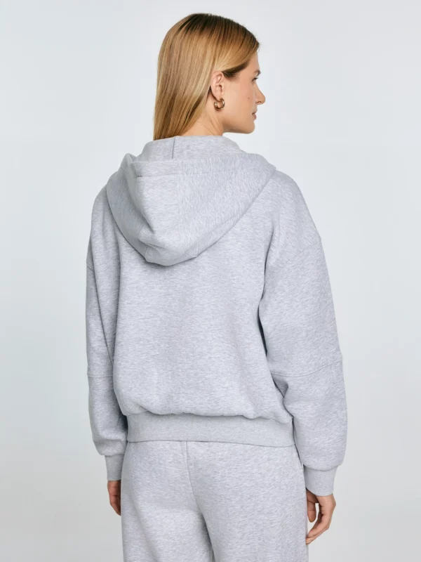 Bluza damska z kapturem rozpinana szara Madelina 901