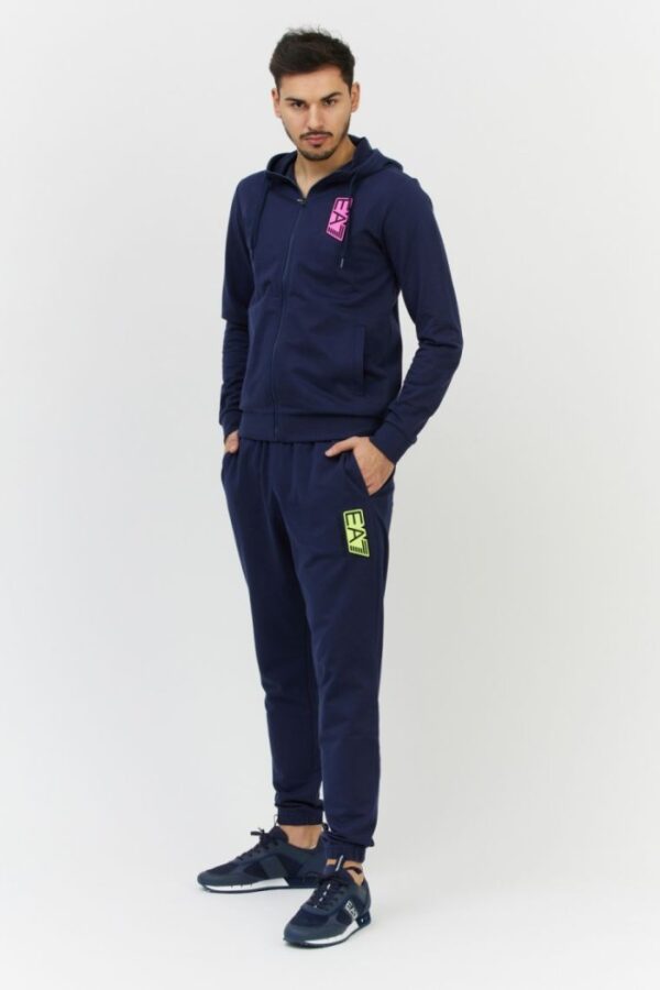 b8891b6a4627d4ec7b715621c50cd33b43d457dd EA7 Granatowa bluza męska z wymiennym logo