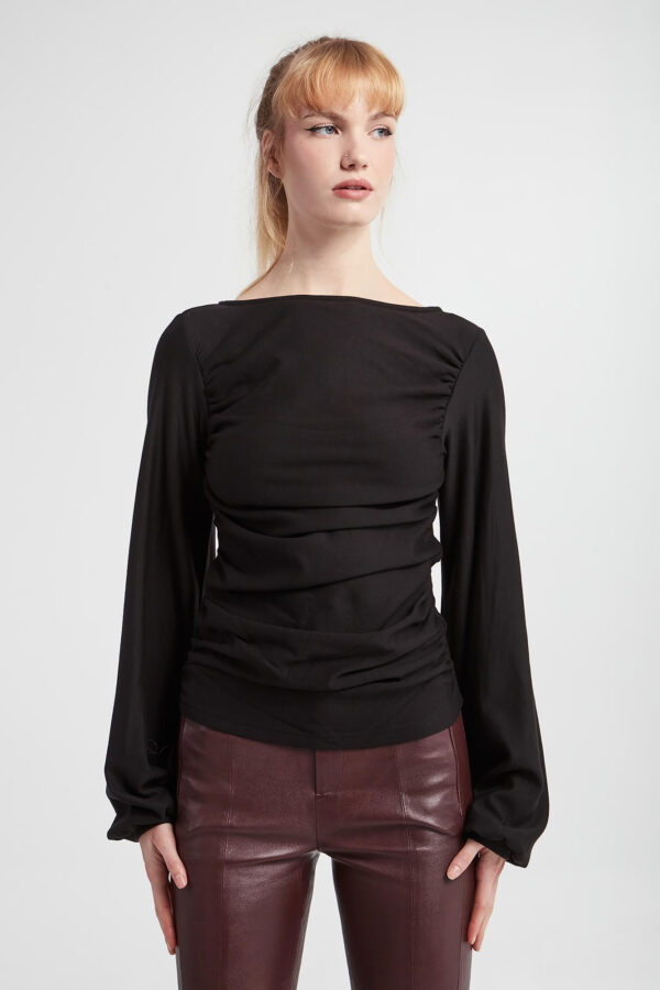 Bluzka damska drapowana GESTUZ