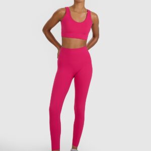 4F Biustonosz treningowy ze średnim wsparciem - różowy