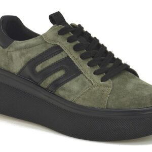 Khaki skórzane półbuty damskie Filippo DP7175