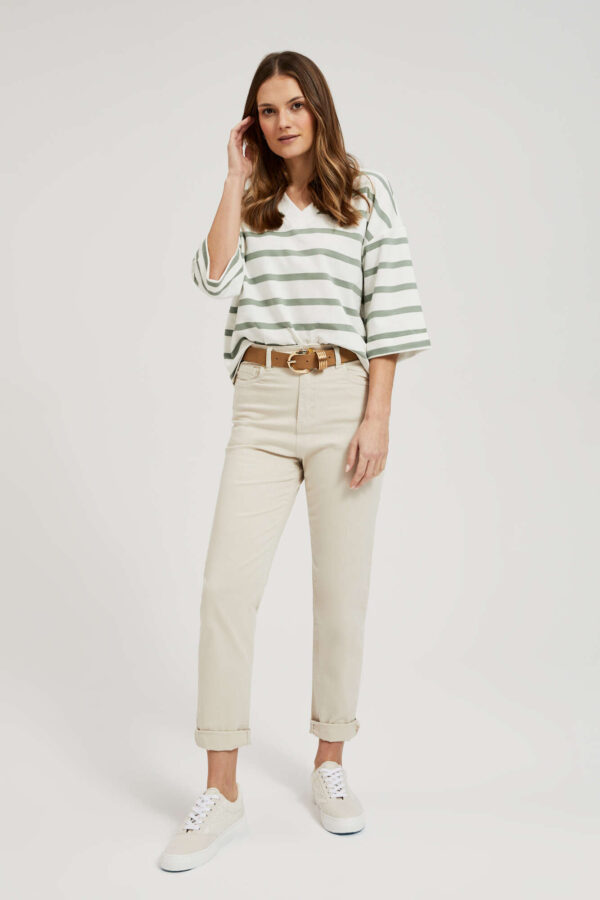 bdee6765e7cc621582a731e04b80f40382c3ddfb Jeansy mom fit bężowe