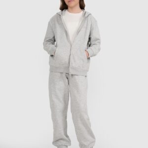 4F Bluza dresowa rozpinana z kapturem dziewczęca - szara 158 (12-13 lat)